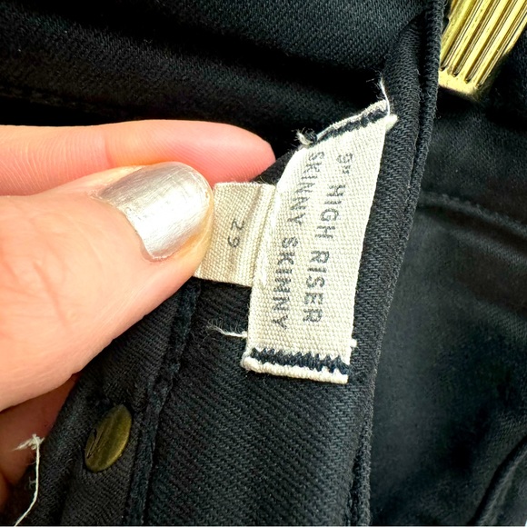 Madewell 9” High Riser Skinny Skinny in black size 29 - Picture 3 of 3